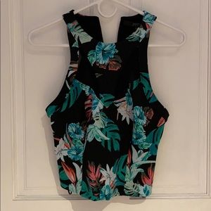 Guess Jungle Print Crop Top